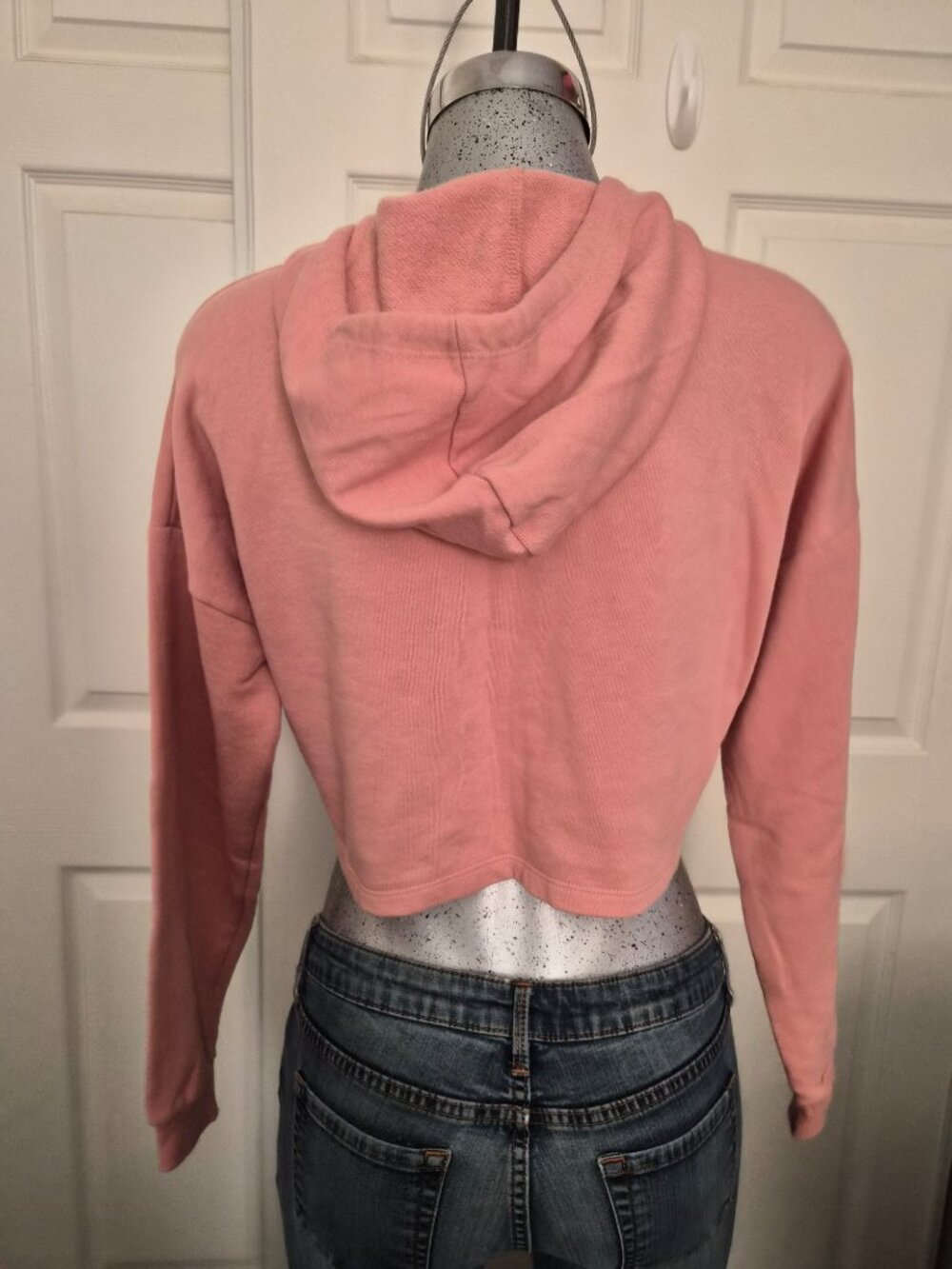 Ambiance Pink Cropped Hoodie - Picture 3 of 5
